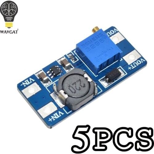 WAVGAT 5PCS MT3608 DC-DC Step Up Converter Booster Power Supply Module Boost Step-up Board MAX output 28V 2A For Arduino