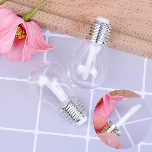 1Pcs 6ml Lip Gloss Bottles Creative Light Bulb Shape Empty Cosmetic Storage Refillable Containers Makeup Organizer Travel Tools