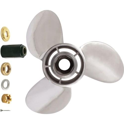 16x19 for 150-250hp tohatsu propeller Interchangeable hub with hub kits 15 teeth boat accessories marine steel propellers