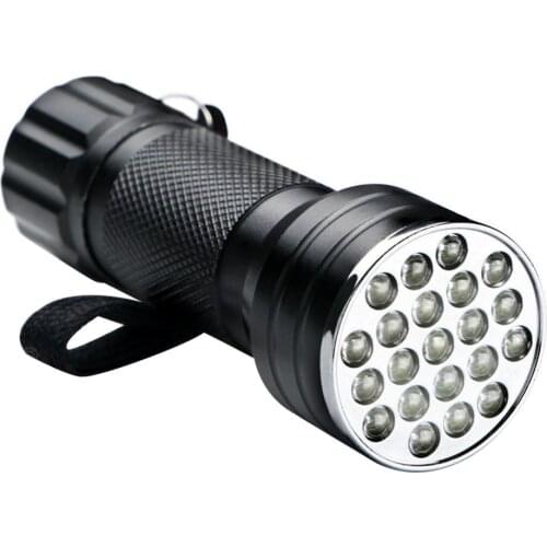 21 LED UV Flashlight 395nm Ultra Violet Torch Inspection Blacklight Outdoor Portable Bicycle Torch