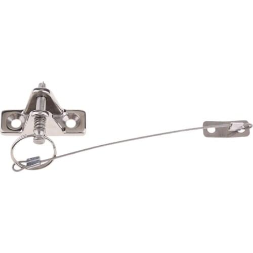 316 Stainless Steel Boat Bimini Top Deck Hinge With A Pin and Lanyard High polished head side for mirror-like appearance