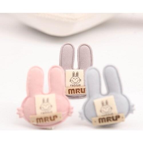 4PCS Handmade Padded Appliques Babys Hair Clip Crafts Headwear Decoration Accessories