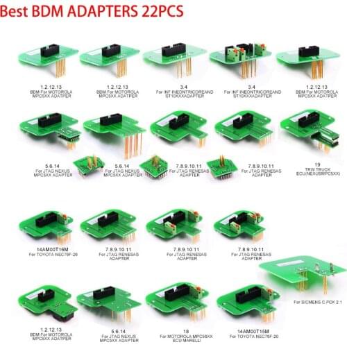 Promotion sale 22pcs/set bdm frame adapters For k-e-ss BDM adapter Dimsport BDM Probe Adapter Full Set Ecu Tool