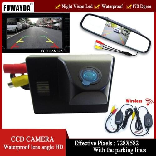 FUWAYDA CCD 4.3 Inch LCD Car Rearview Monitor Parking +Night Vision Car Rear View Camera FOR TOYOTA LAND CRUISER PRADO 2700 4000