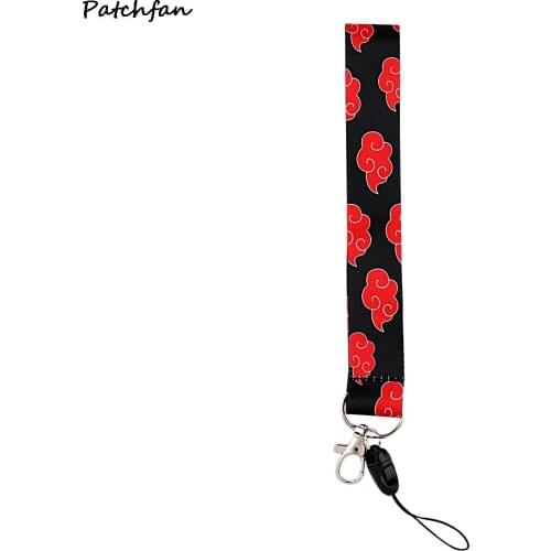 AD836 Patchfan Anime Cloud Wristlet hand strap Neck keychain necklace Neck Strap Lanyard ID badge holder Keychain Lanyards