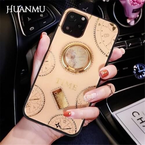2021 New Clock Mobile Phone Case with Phone Holder Protective Cover for Girls for Huawei P30/P40 pro Mate30/20 pro Nova7