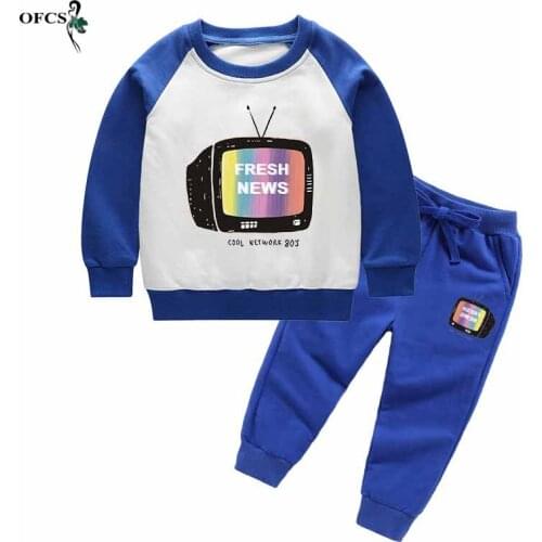 Hot 2-12 Years Children Suit Autumn Kids Boys Snow Suit Top T-shirt + Pant 2pcs Outfit Sets Children Costumes For Girls Clothing