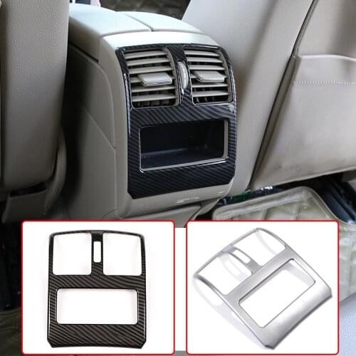 Carbon Fiber ABS Chrome Air Conditioning Vent Outlet Cover Trim For Mercedes Benz GLK Class X204 200 300 360 Auto Accessories