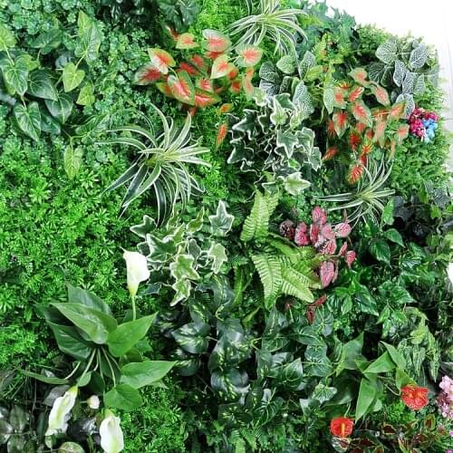 DIY Artificial Plastic Grass Leaves Flowers Flores Plants Fake Plants for Home Store Garden Imagine Wall Decoration