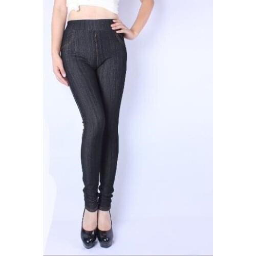 Capri Women Pants 2020 plus size 3xl 5xl Autumn ladies slim denim pants retro black blue immitation jeans pockets Trousers M860