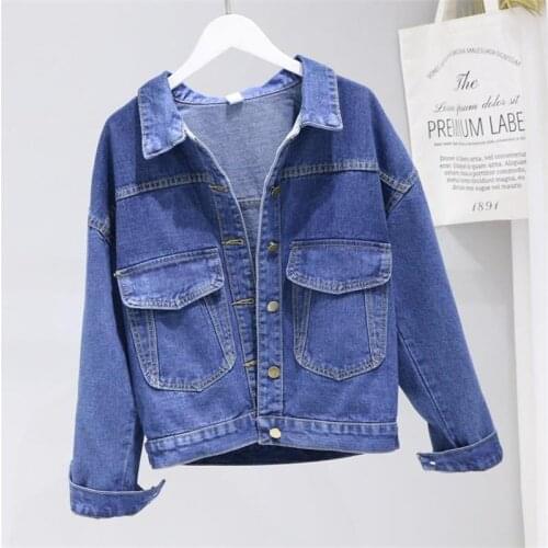 Jeans Jacket Women 2021New Spring short Coat Vintage Boyfriend Loose Denim Jacket Outerwear Fashion Autumn Chic Ladies Jackets