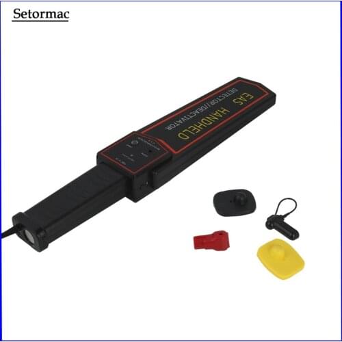 Magnetic Security Tag Detacher Handheld EAS Tag Deactivator Lable Detector Sound Light Alarm Magnetic Detacher