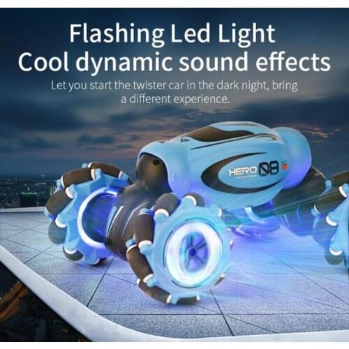 RC Car 4WD Radio Control Stunt Car Gesture Induction Twisting Off-Road Vehicle Light Music Drift Toy High Speed Climbing RC Car