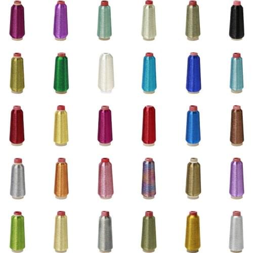 Mix Color Pick 3200m/Roll Reel DMC Metallic Embroidery Crochet Knitting Cross Stitch Yarn Threads Sewing tool machine needlework