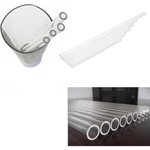 Reusable Thick Straws Wedding Birthday Party Clear Glass Drinking Straws