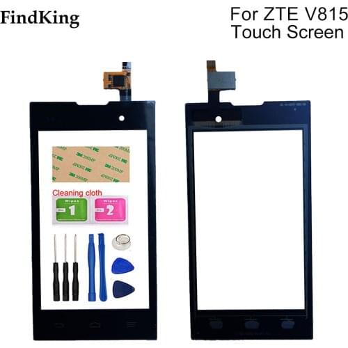 4.0'' Mobile Touch Screen For ZTE Kis 2 Max V815 V815W Touch Front Glass Sensor Touch Panel Digitizer Tools Adhesive