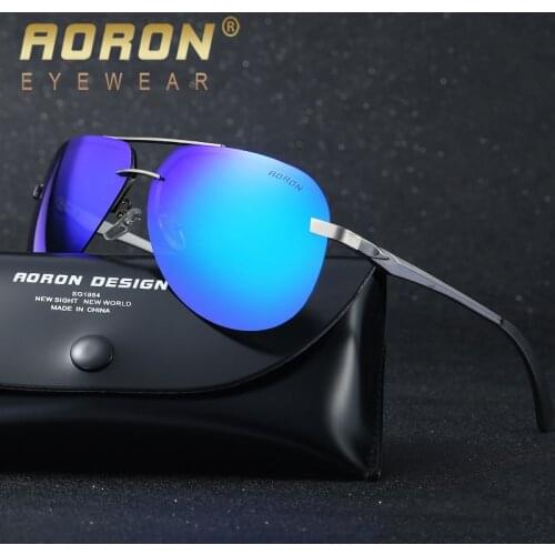 2018 AORON Brand Polarized Sunglasses Men Classic Alloy Goggles Women Fashion Designer Leisure Glasses zonnebril mannen dames