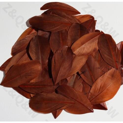 Natural 5-10CM goose feather floating head dyed brown 100 to 1000PCS DIY jewelry dream catcher birthday gift accessories