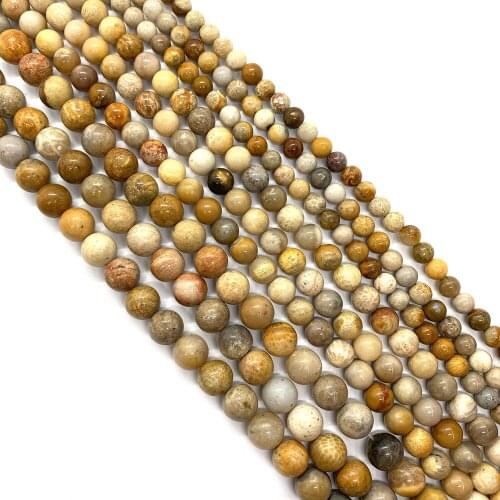 Natural Stone Round Bead Coral Jade Loose Stone Jewellery Stone Used In Jewelry Necklace Making Earrings Bracelet Accessories