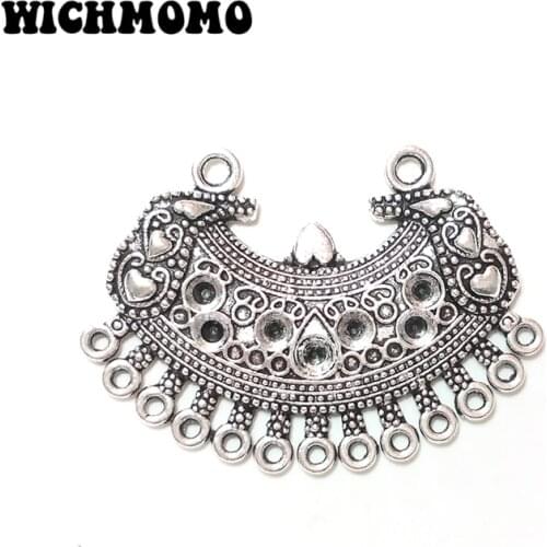 2019 New Fashion 53mm 2pieces/bag Zinc Alloy Porous Connector Charms Linker for DIY Necklace Earring Jewelry Accessories