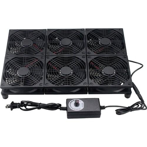Gdstime 120mm Router TV Box Cooling Fan With speed Controller Big Airflow Silent Cooler Gaming Router Laptop Base Fan 2/4/6 Fan