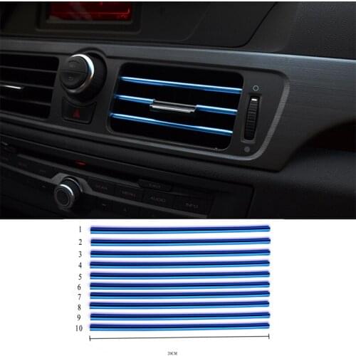 10pcs car Air Vent Grilles Rim Trim Decoration Strips Car Accessories for Mercedes-Benz all class A B C E S G M ML CL CLK CLS GL
