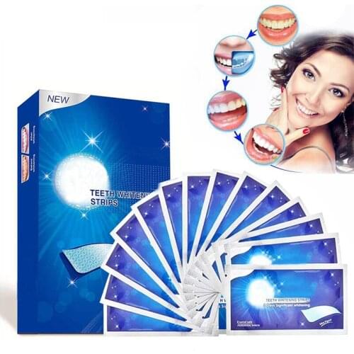 Dental Tooth Whitener Strips 28Pcs/14Pairs Care Teeth Whitening Double Elastic Teeth Strips Professional Teeth Whitening Strips