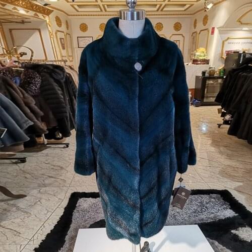 2020 Bat sleeve mink fur coat Stitching mink coat fashion women fur coat High-end brand coat women WINTER PALACE