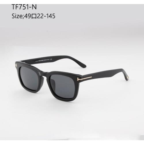 2021 Vintage Square Acetate Polarized Sunglasses For Men And Women TF751 Tom Sun Glasses Driving Glasses With Case
