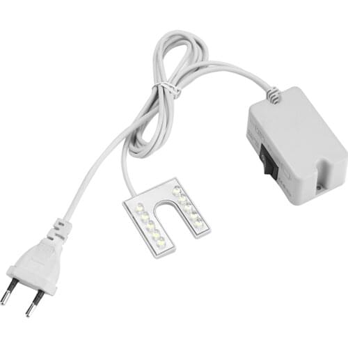 LED Light Flexible Gooseneck Lamp With Magnetic Base For Sewing Machine 110-265V EU Plug