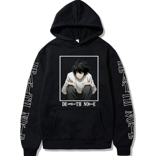2021 Japanese Anime Hot Death Note Lrw Lawliet Hoodies Men Funny Streetwear Harajuku Graphic Sweatshirts Unisex Tops hoodies