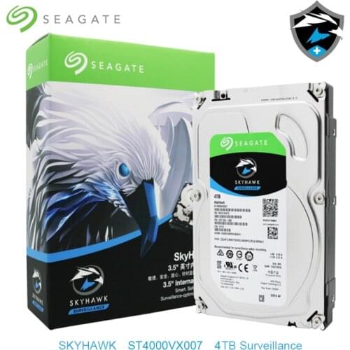 Seagate Internal Skyhawk ST4000VX007 4TB HDD Video Surveillance 5900RPM Hard Disk Drive 3.5" SATA 6Gb/s 64MB Security Monitoring