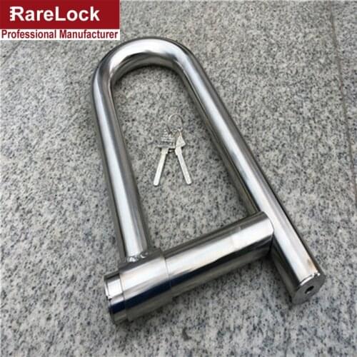 Stainless Steel Padlock U-shaped Anti-theft Anti- hydraulic Shear 40 Tons for Door Motorcycle Car Lock Rarelock LK1006 g1