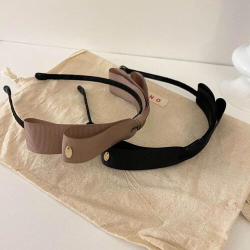 2021 INS Fashion Black New bow bezel Headwear Women Headband Girls Vintage Bow Hair Bands wide Hairband for hair Accessories