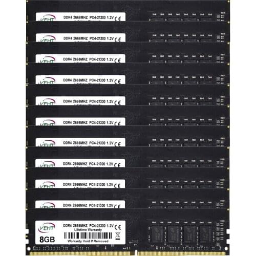 10PCS VEHT DDR4 8GB Desktop Memory 4GB PC4-21300 DIMM 2666MHz RAM 1.2V 288PIN NON ECC ddr4 ram desktops ram memoria ram ddr4
