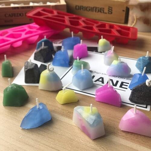 3D Gemstones Scented Candle Silicone Clay Resin Soap Molds Handmade Tools For Cameo Plaster Decoration Bedroom Desk Diffuser
