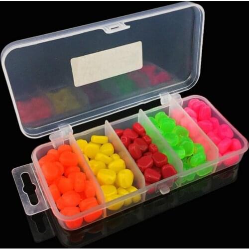 5 Colors/Box Lures Corn Floating Fake Corn Pop Up Baits Fishing Soft Lure Simulation Corn Bait Fishing Accessories