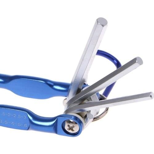 8pcs High Quality Portable Foldable Key Hex Wrench Set Metric System Inner Hexagon Spanner Allen Wrench Screw Repair Tools