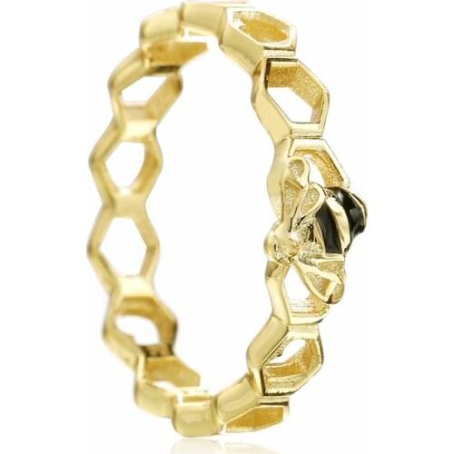 Ajax Female 925 Sterling Silver Bee Finger Ring For Girlfriend Engagement Couple Party Fine Jewelry Making Wholesale