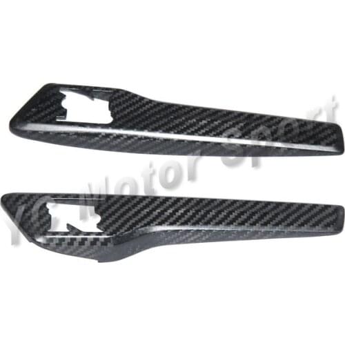 Car Accessories Dry Carbon Fiber OEM Style Front Fender Emblem Cover Trim Fit For 2015-2017 R35 GTR Twill Weave Matte Finish