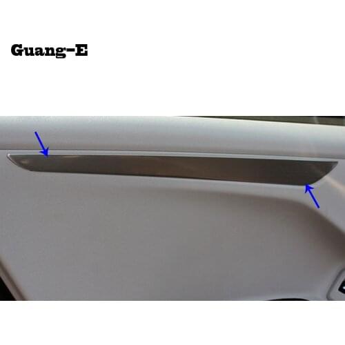Car Stick Trim Stainless Steel Door Inner Frame Trim Panel Hoods Handle Bowl Moulding 4pcs For Peugeot 301 2014 2015 2016 2017