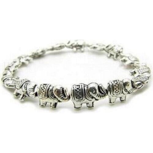 Free shipping Beautiful tibet style tibetan silver Asian elephant bracelet jewelry