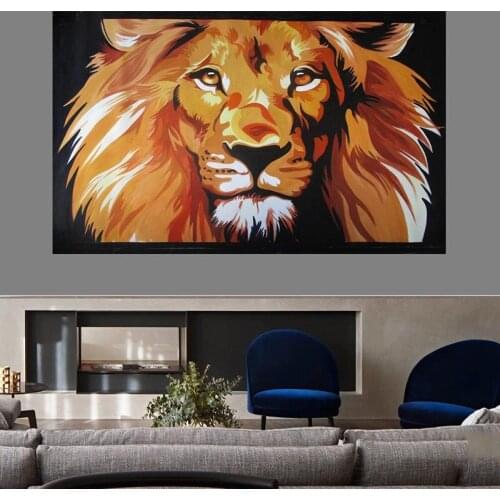 Lion Canvas Painting Banksy Style Large Pop Art Street Graffiti Wall Decor Graffiti Modern Posters Living Room Home Decoration