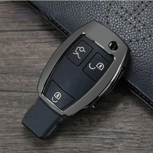 1X Zinc Alloy For Mercedes Benz W203 W210 W211 W124 W202 W204 W205 W212 W176 Accessories AMG Car Key Case Shell Protection Cover
