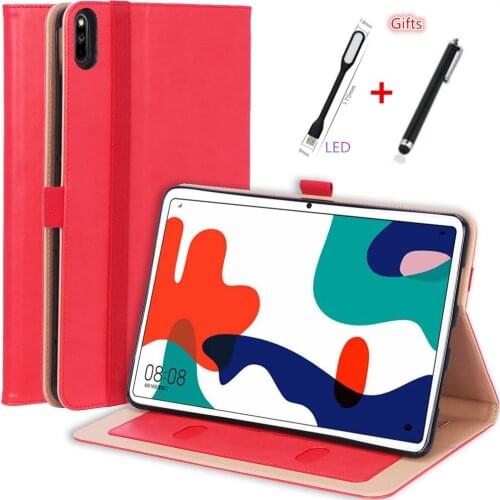 For Huawei MatePad 10.4 inch BAH3-W09 BAH3-AL00 With Wallet Card Holder Slots Stand Cover Shell + Hand Strap+gifts