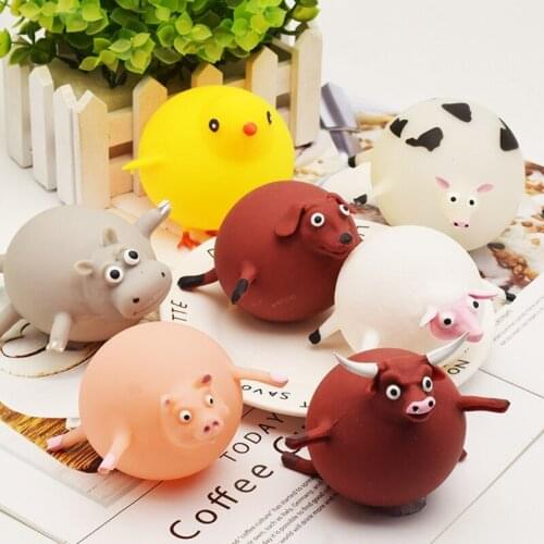 Baby Toy,Blowing Animals Toys Stress Ball Inflatable Balloon Pressure Relief Squeeze Funny Blowing Animals Toys for Kids Adults