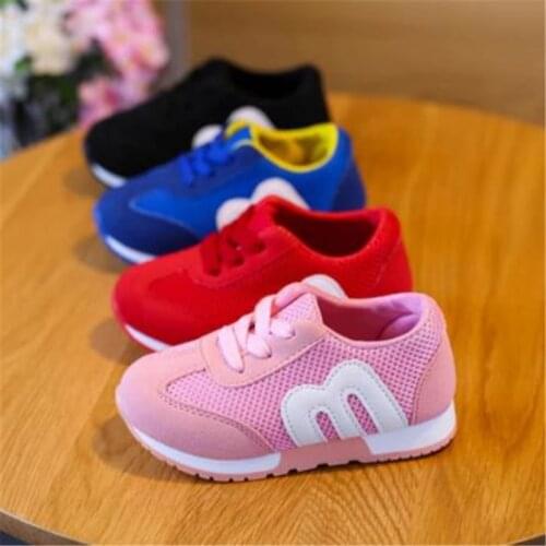 Disney The boy girl sports shoes spring new toddler baby soft bottom flat shoes leisure white boy sneakers