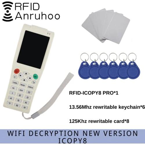 New ICOPY8 Full Encryption Wifi Decoding RFID Access Control Card Reader NFC Card Writer Smart Chip Card Duplicator Copier