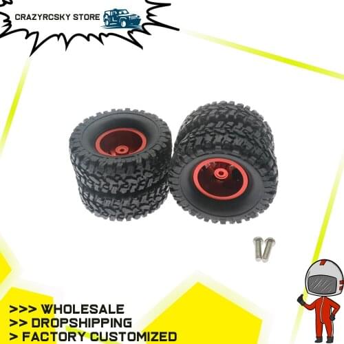 Pair Alloy rim rear double wheel with tire for WPL Henglong B14 B24 B16 B36, Ural JJRC Q60 Q61 Q62 Q63 Q64 4x4 and 6x6 Military