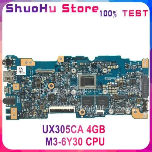 KEFU UX305CA Motherboard For ASUS Zenbook UX305C UX305 UX305CA Laptop Motherboard Tested 100% Work Original M3-6Y30 CPU 4GB RAM